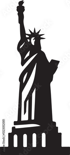 minimalist logo statue of liberty