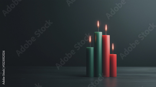 Kwanzaa Candles in Silhouet...