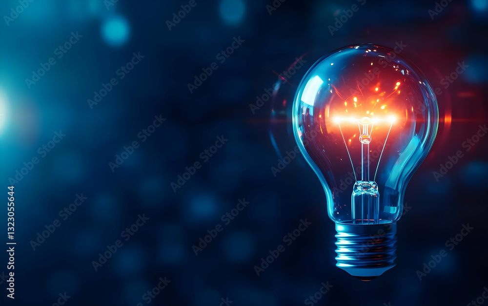 A glowing light bulb suspended in a dark environment, symbolizing innovation and bright ideas in technology. A glowing light bulb suspended in a dark environment, symbolizing innovation and bright ideas in technology.