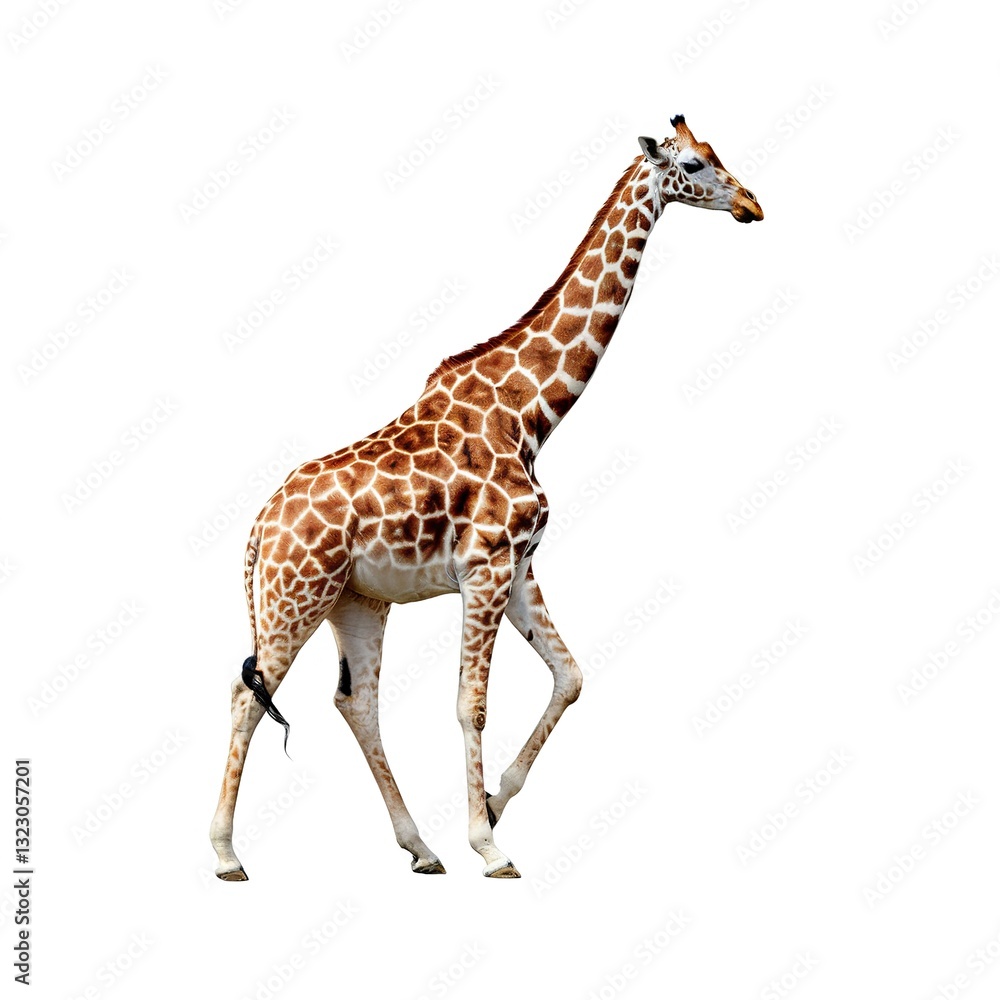 Fototapeta premium Giraffe isolated on white background