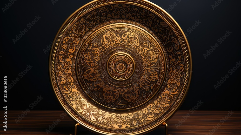 plate gold indian pattern plate gold indian pattern