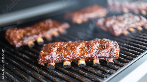 Smoked Ribs on Grill: Succu...