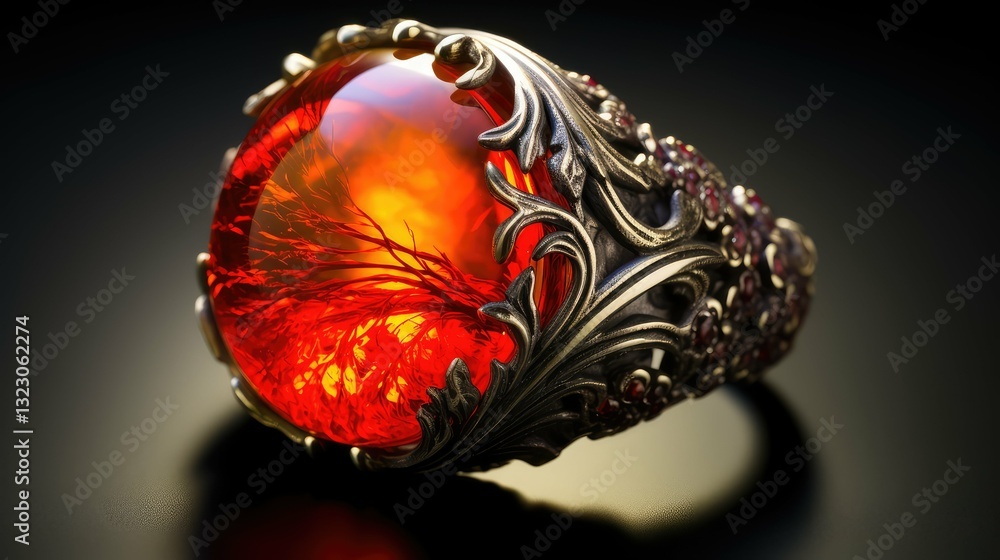Fototapeta premium jewelry fire opal