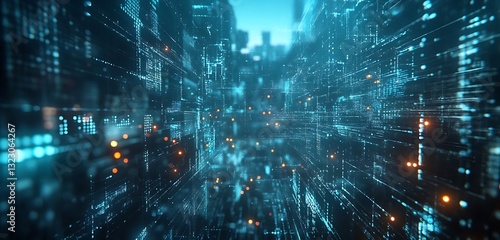 Blockchain technology futuristic finance network background high resolution wallpaper