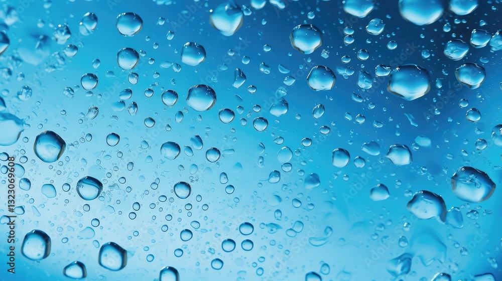 glass blue water drops background glass blue water drops background