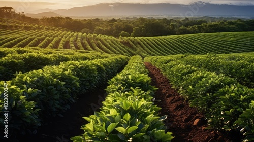 plantation coffee field