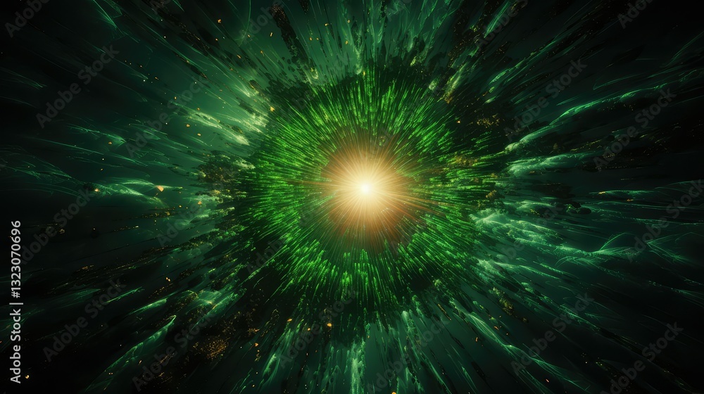 Fototapeta premium burst green firework