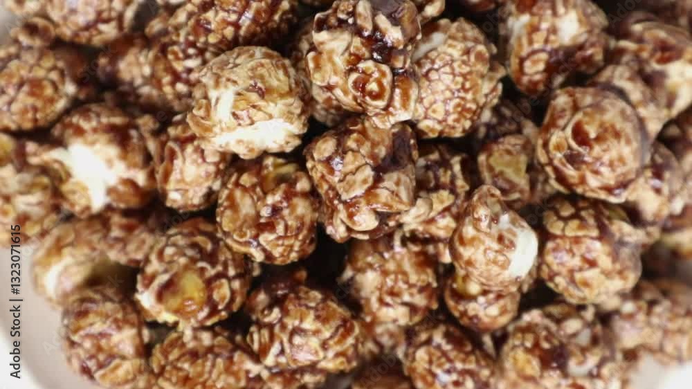 Chocolate Popcorn on white background Chocolate Popcorn on white background