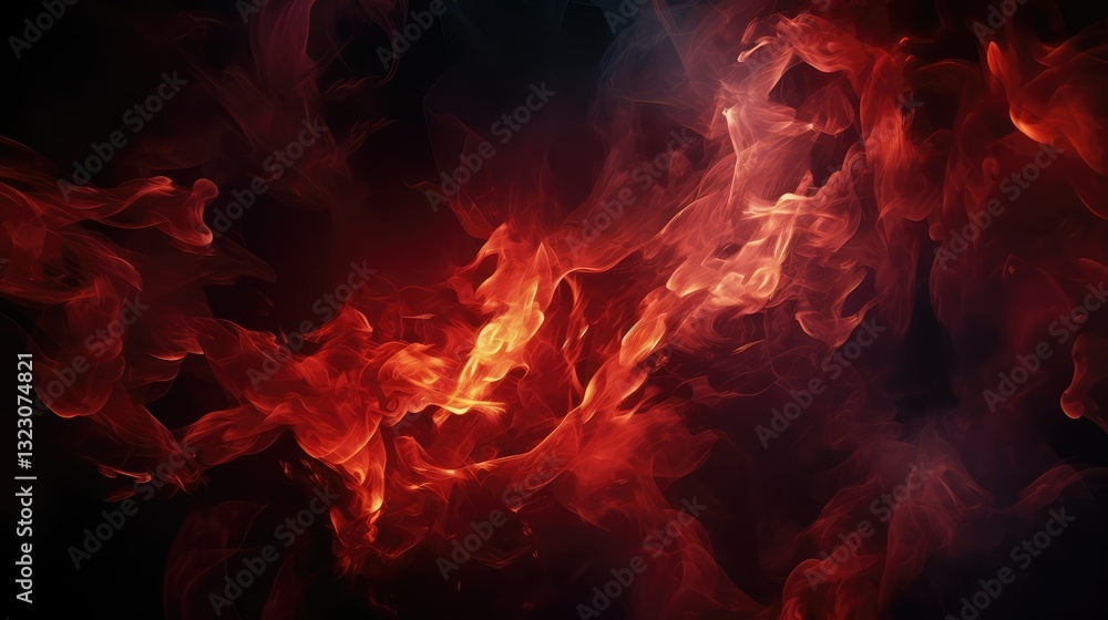 Fototapeta premium mystery dark red flames