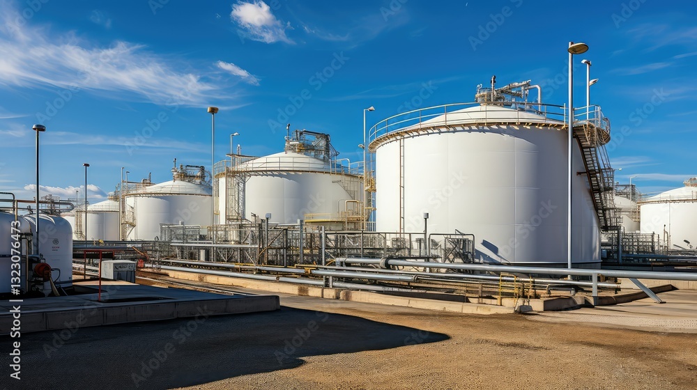 Obraz premium network gas processing plant