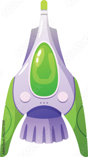 Cartoon alien spaceship game object