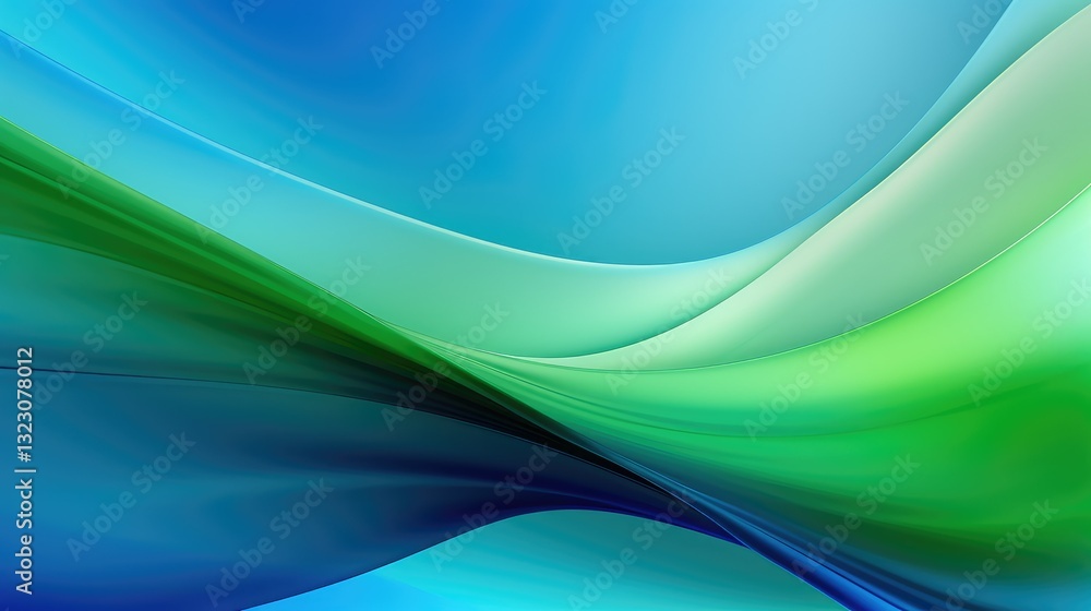 Obraz premium harmony green and blue abstract background