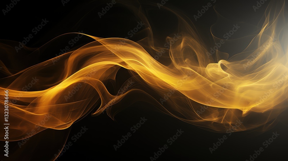 Fototapeta premium light black and gold smoke