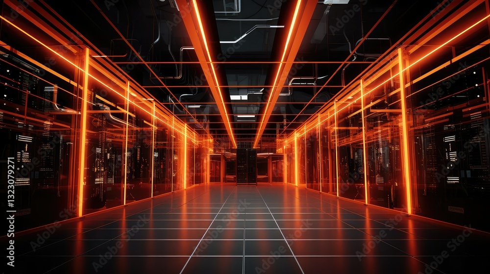 cables data center orange