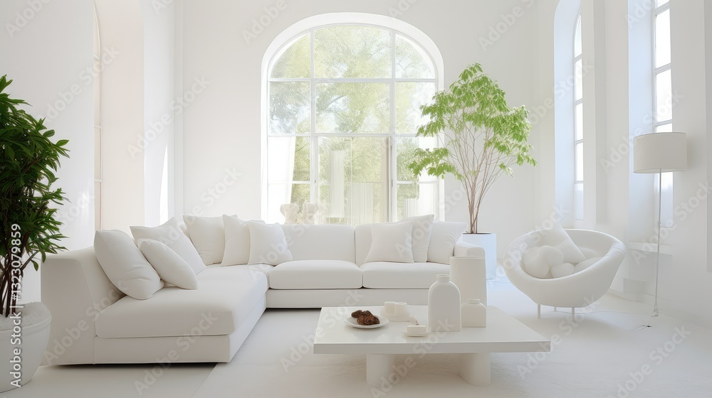 Fototapeta premium elegance white interior design