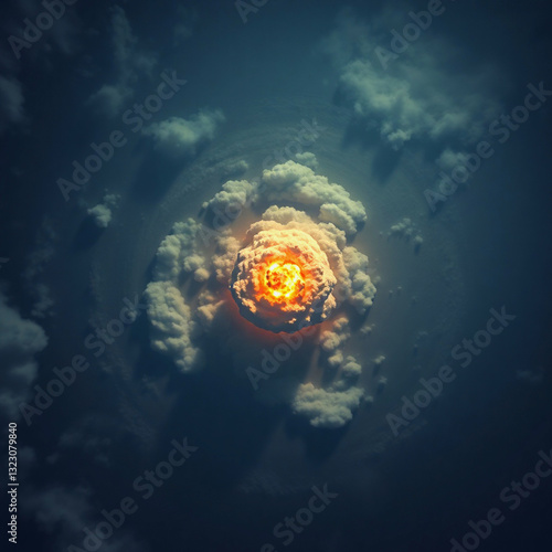 Obraz na płótnie soaring atomic bomb explosion w salonie