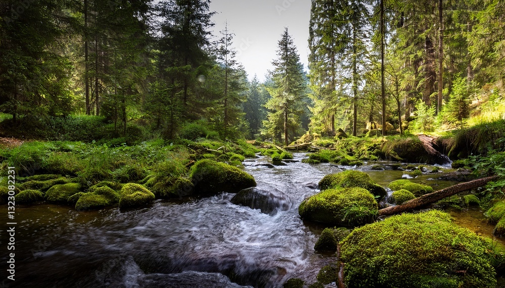 Obraz premium small river in the forest