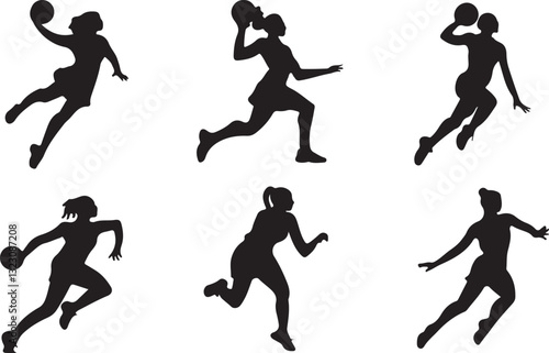 Netball silhouettes