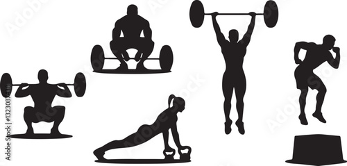 CrossFit silhouettes