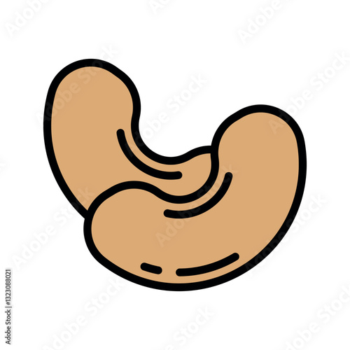 cashew sign symbol vector flat icon	
