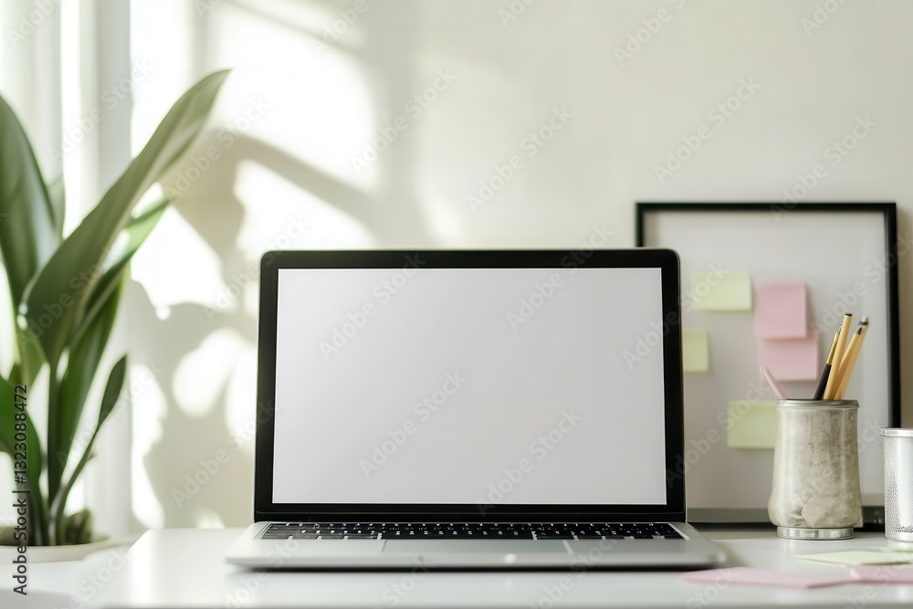 laptop on a table laptop on a table