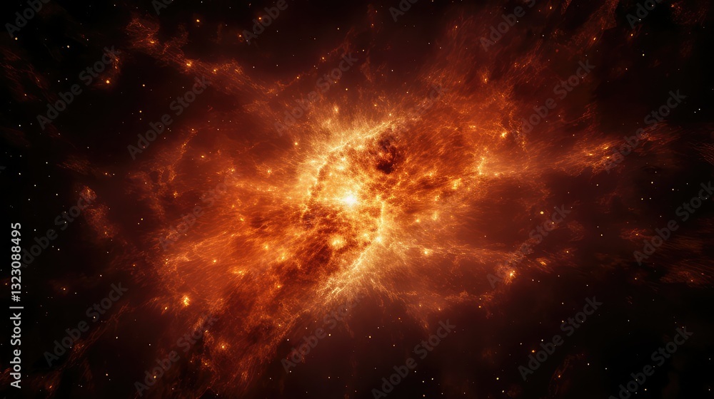 Fototapeta premium explosion fire galaxy