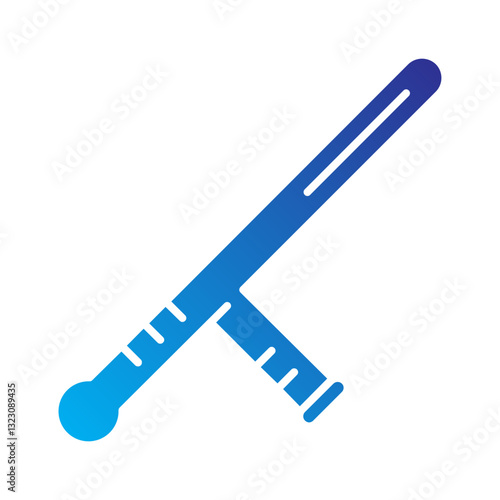    baton  security  guard  police  enforcement  defense  safety  control  riot  protection Solid gradient icon
