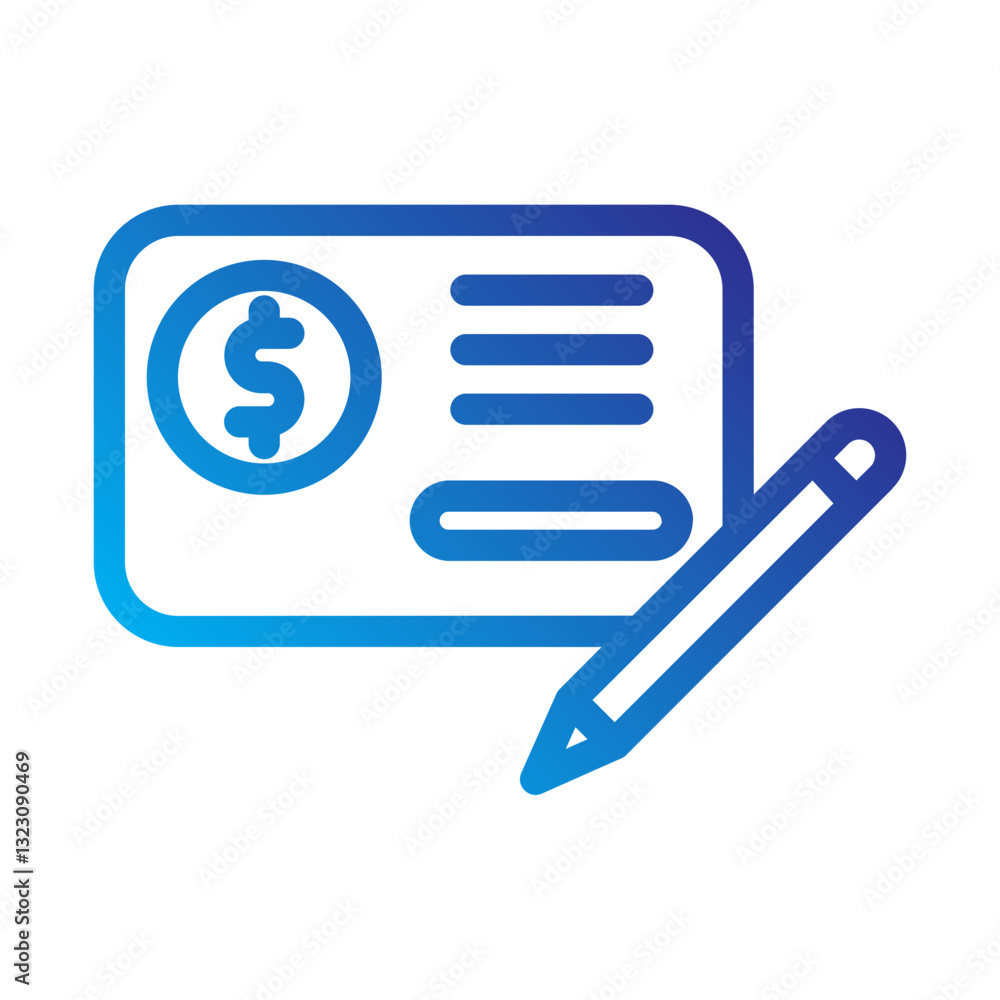 check money bank transaction finance payment account cash funds verification Line Gradient icon check money bank transaction finance payment account cash funds verification Line Gradient icon