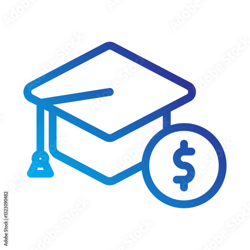    cost  education  finance  expense  tuition  learning  scholarship  school  fee  investment Line Gradient icon