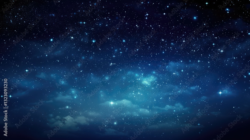 Fototapeta premium night stars handdrawn