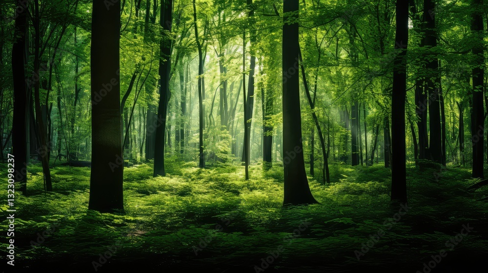 Fototapeta premium sunlight green background textured