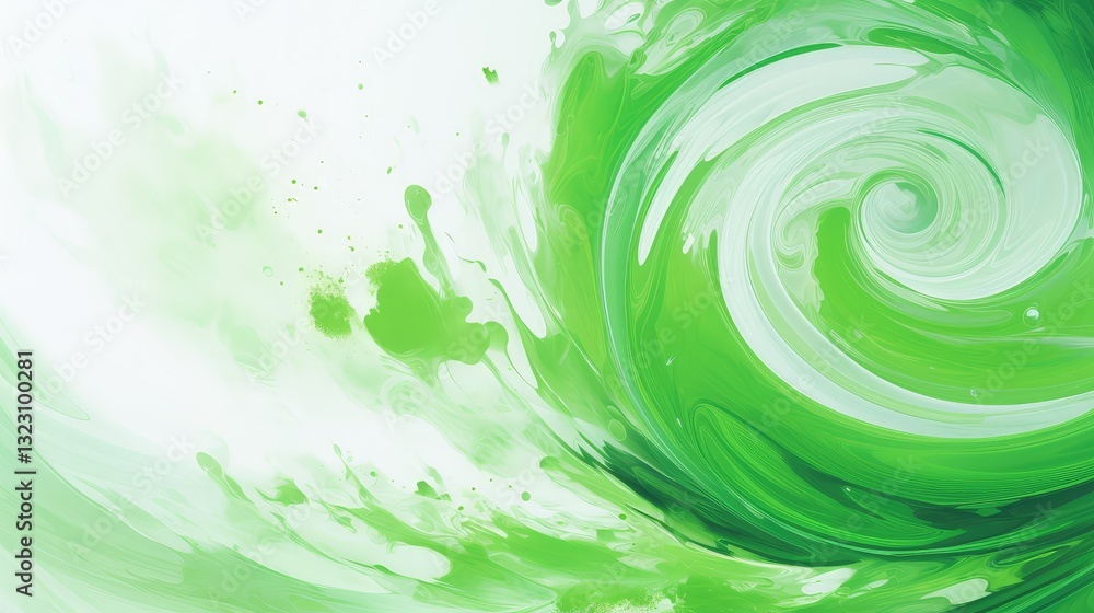 Fototapeta premium shapes green and white abstract background