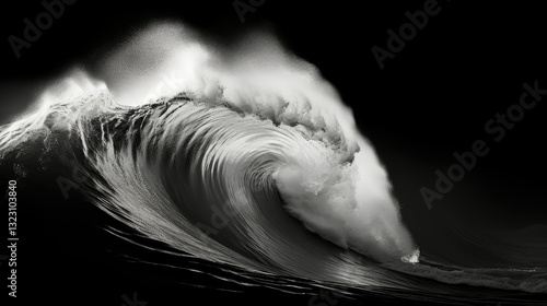 contrast black and white wave