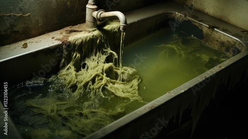 neglected dirty water sink