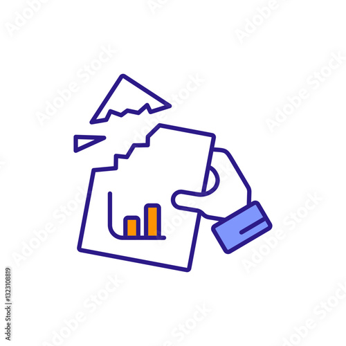 Paper Hands Icon Representing Panic Selling.