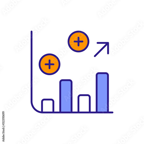 Trending Chart Icon Showing Rising Popularity.