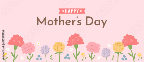 Happy mothers day banner template
