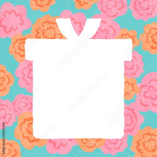 Gift frame of carnation flowers