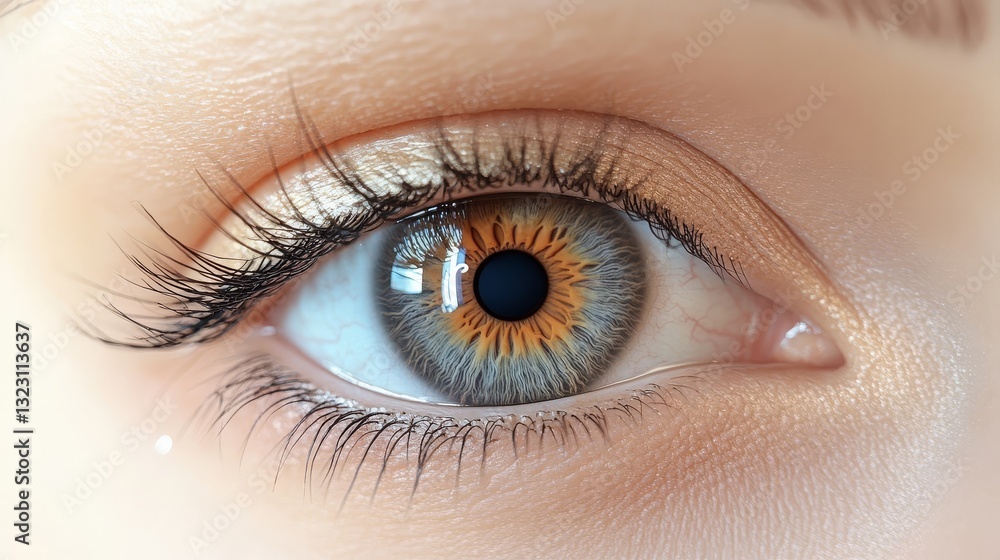 Captivating beauty in a close-up image of a natural makeup look. Captivating beauty in a close-up image of a natural makeup look.