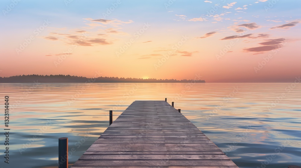Obraz premium serene water waves illustration
