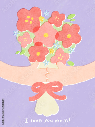 Happy mothers day greeting card