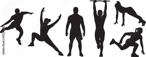 CrossFit silhouettes
