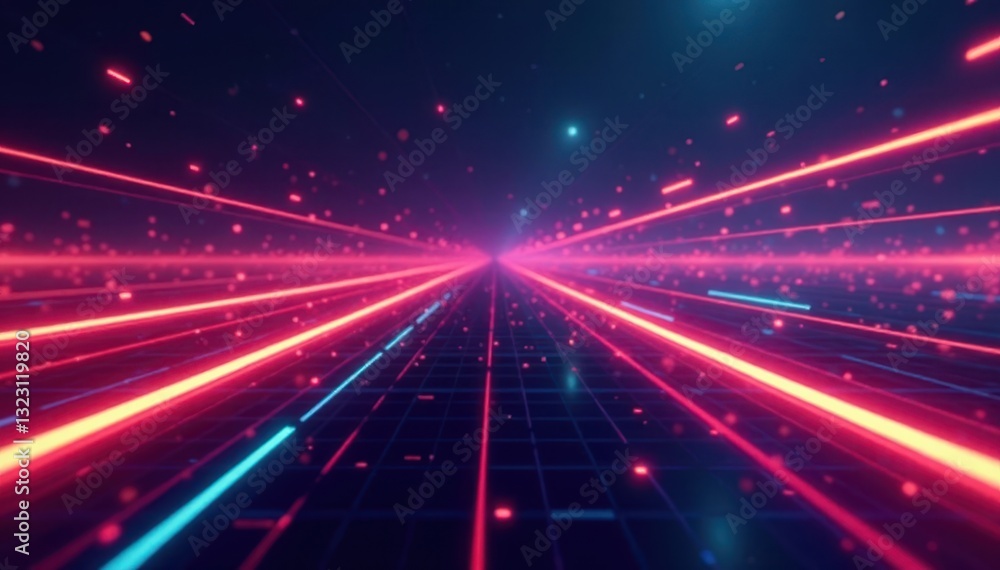 Abstract glowing lines, futuristic tech backdrop, grid, background, artificial intelligence Abstract glowing lines, futuristic tech backdrop, grid, background, artificial intelligence
