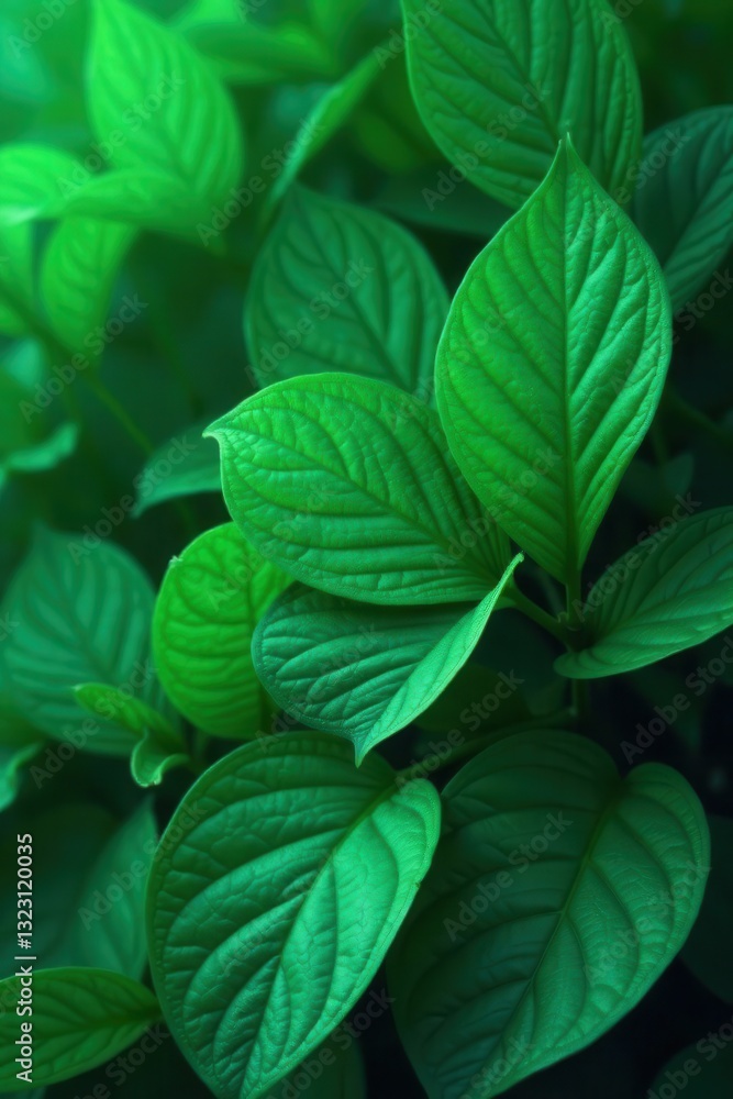 Abstract swirling leaves, vibrant emerald tones, botanical, eco Abstract swirling leaves, vibrant emerald tones, botanical, eco