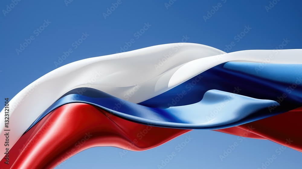 Naklejka premium freedom red white blue ribbon