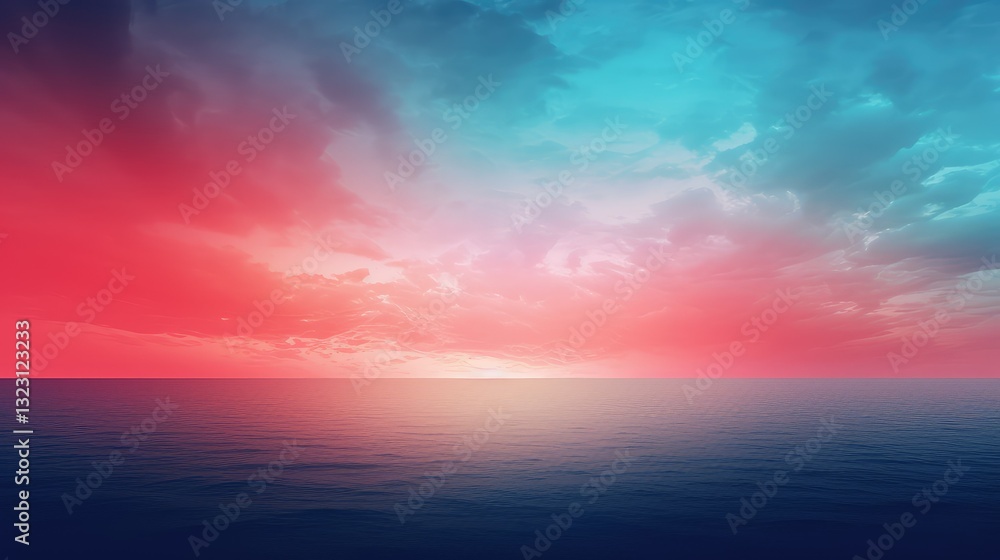 Fototapeta premium serene gradient background red to blue