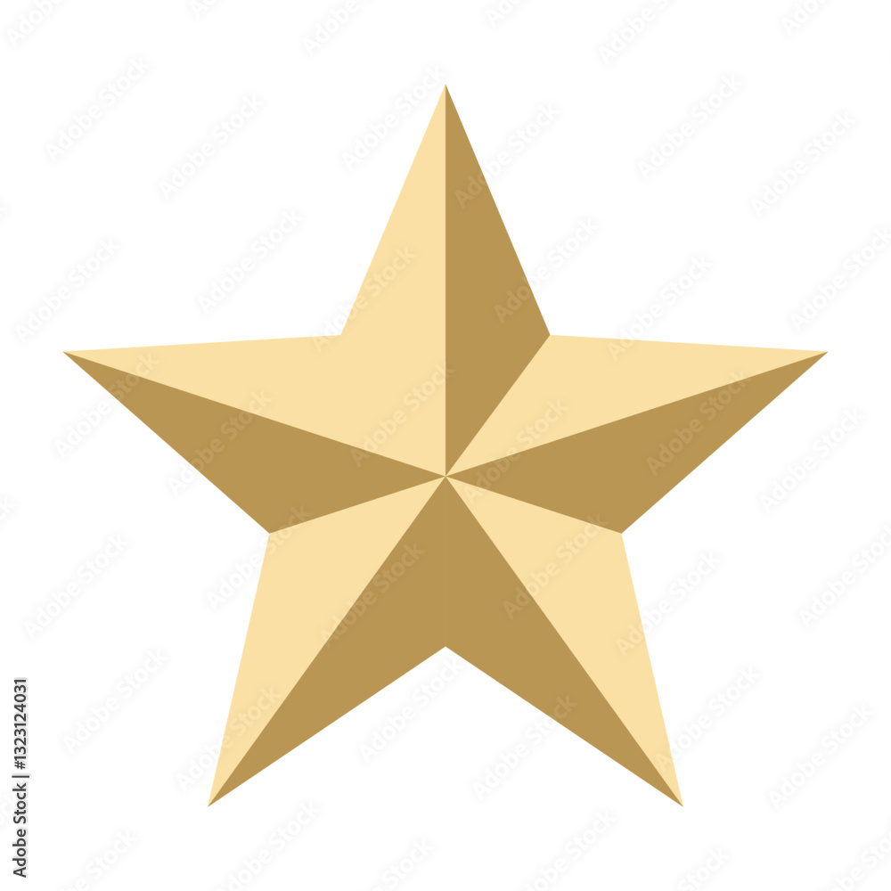 Obraz premium Gold star icon vector on white background