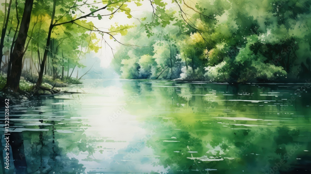 Obraz premium reflection water art