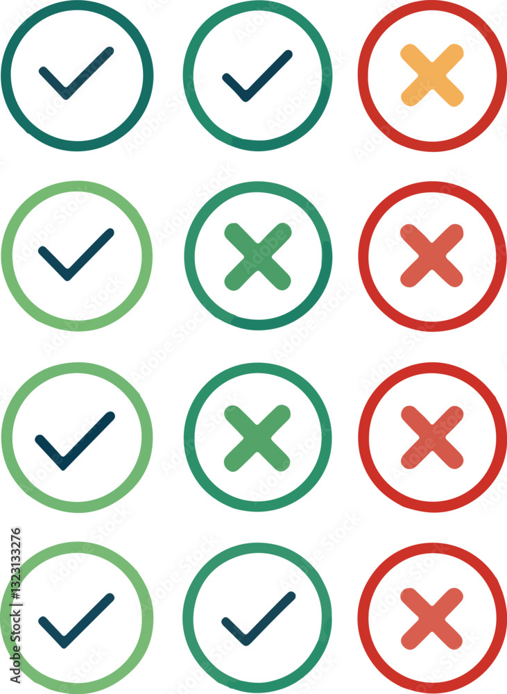 Choice Icon Set Editable Stroke Vector on Blank Background Choice Icon Set Editable Stroke Vector on Blank Background