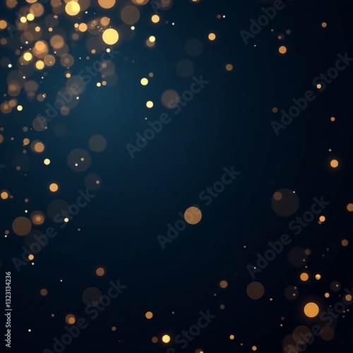 Elegant Dark Blue and Gold Abstract Background with Shimmering Bokeh and Foil Texture  abstract background with stars